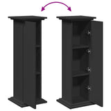 vidaXL Display Stand with Storage Black 31x30x90 cm Engineered Wood