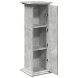 vidaXL Display Stand with Storage Concrete Grey 31x30x90 cm Engineered Wood