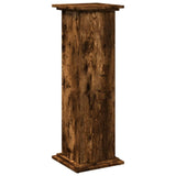 vidaXL Display Stand with Storage Smoked Oak 31x30x90 cm Engineered Wood