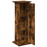 vidaXL Display Stand with Storage Smoked Oak 31x30x90 cm Engineered Wood