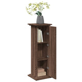 vidaXL Display Stand with Storage Brown Oak 31x30x90 cm Engineered Wood