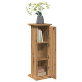 vidaXL Display Stand with Storage Artisan Oak 31x30x90 cm Engineered Wood