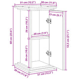 vidaXL Display Stand with Storage White 31x30x60 cm Engineered Wood