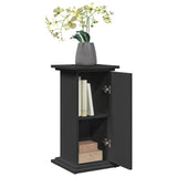 vidaXL Display Stand with Storage Black 31x30x60 cm Engineered Wood