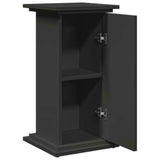 vidaXL Display Stand with Storage Black 31x30x60 cm Engineered Wood