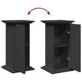 vidaXL Display Stand with Storage Black 31x30x60 cm Engineered Wood