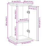 vidaXL Display Stand with Storage Black 31x30x60 cm Engineered Wood