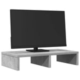 vidaXL Monitor Stand Concrete Grey 50x27x10 cm Engineered Wood