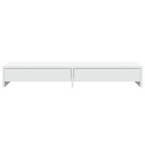 vidaXL Monitor Stand with Drawers White 100x27x15 cm Engineered Wood