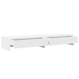 vidaXL Monitor Stand with Drawers White 100x27x15 cm Engineered Wood