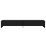 vidaXL Monitor Stand with Drawers Black 100x27x15 cm Engineered Wood