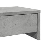 vidaXL Monitor Stand with Drawers Concrete Grey 100x27x15 cm Engineered Wood