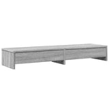 vidaXL Monitor Stand with Drawers Grey Sonoma 100x27x15 cm Engineered Wood