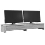 vidaXL Monitor Stand with Drawers Grey Sonoma 100x27x15 cm Engineered Wood