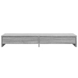 vidaXL Monitor Stand with Drawers Grey Sonoma 100x27x15 cm Engineered Wood