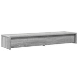 vidaXL Monitor Stand with Drawers Grey Sonoma 100x27x15 cm Engineered Wood