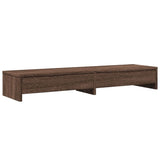 vidaXL Monitor Stand with Drawers Brown Oak 100x27x15 cm Engineered Wood