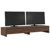 vidaXL Monitor Stand with Drawers Brown Oak 100x27x15 cm Engineered Wood