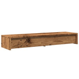 vidaXL Monitor Stand with Drawers Old Wood 100x27x15 cm Engineered Wood