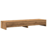 vidaXL Monitor Stand with Drawers Artisian Oak 100x27x15 cm Engineered Wood