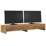 vidaXL Monitor Stand with Drawers Artisian Oak 100x27x15 cm Engineered Wood