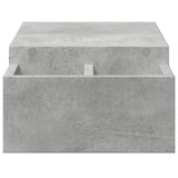 vidaXL Monitor Stand with Storage Concrete Grey 70x27x15 cm Engineered Wood