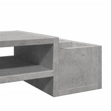 vidaXL Monitor Stand with Storage Concrete Grey 70x27x15 cm Engineered Wood