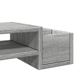 vidaXL Monitor Stand with Storage Grey Sonoma 70x27x15 cm Engineered Wood