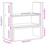 vidaXL Desk Organiser Adjustable White 40x17x41 cm Engineered Wood