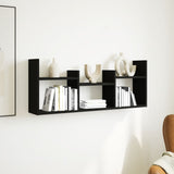 vidaXL Wall Cabinet 100x18x40 cm Black Engineered Wood