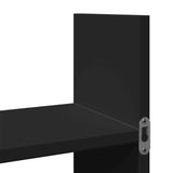 vidaXL Wall Cabinet 100x18x40 cm Black Engineered Wood