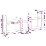 vidaXL Wall Cabinet 100x18x40 cm Sonoma Oak Engineered Wood