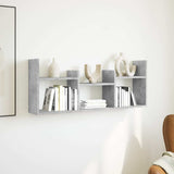 vidaXL Wall Cabinet 100x18x40 cm Concrete Grey Engineered Wood