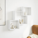 vidaXL Wall Cabinet 78x18x71 cm White Engineered Wood