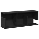 vidaXL Wall Cabinet 80x20x30 cm Black Engineered Wood