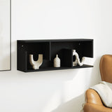 vidaXL Wall Cabinet 80x20x30 cm Black Engineered Wood