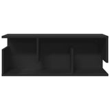 vidaXL Wall Cabinet 80x20x30 cm Black Engineered Wood