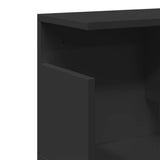 vidaXL Wall Cabinet 80x20x30 cm Black Engineered Wood