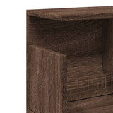 vidaXL Wall Cabinet 80x20x30 cm Brown Oak Engineered Wood