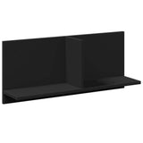 vidaXL Wall Cabinet 70x16.5x30 cm Black Engineered Wood