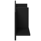 vidaXL Wall Cabinet 100x16.5x30 cm Black Engineered Wood