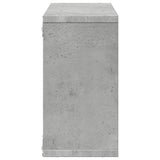 vidaXL Wall Cabinet 100x16x30 cm Concrete Grey Engineered Wood