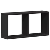 vidaXL Wall Cabinet 60x16x30 cm Black Engineered Wood