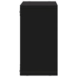 vidaXL Wall Cabinet 60x16x30 cm Black Engineered Wood