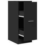 vidaXL Apothecary Cabinet Black 30x41x77.5 cm Engineered Wood