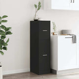 vidaXL Apothecary Cabinet Black 30x41x118 cm Engineered Wood