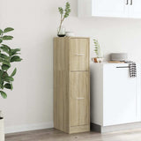 vidaXL Apothecary Cabinet Sonoma Oak 30x41x118 cm Engineered Wood