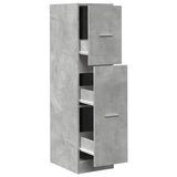 vidaXL Apothecary Cabinet Concrete Grey 30x41x118 cm Engineered Wood