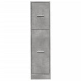 vidaXL Apothecary Cabinet Concrete Grey 30x41x118 cm Engineered Wood