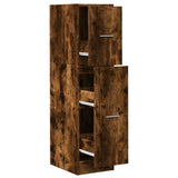 vidaXL Apothecary Cabinet Smoked Oak 30x41x118 cm Engineered Wood